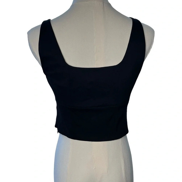 Bailey 44 NWT Black Square Neck Crop Top Tank Size X-Small - Picture 9 of 15